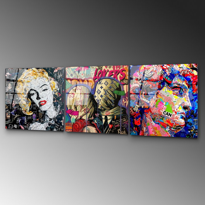 Wallity UV-857 Cuadro Decorativo de Vidrio Templado Multicolor 50 x 50 cm Wallity UV-857 Cuadro Decorativo de Vidrio Templado Multicolor 50 x 50 cm